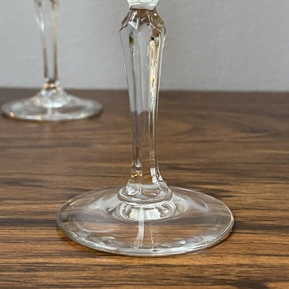 Cristal D'Arques Durand Longchamp Crystal Set of 3 Champagne Flutes Wine Glasses - Picture 5 of 9